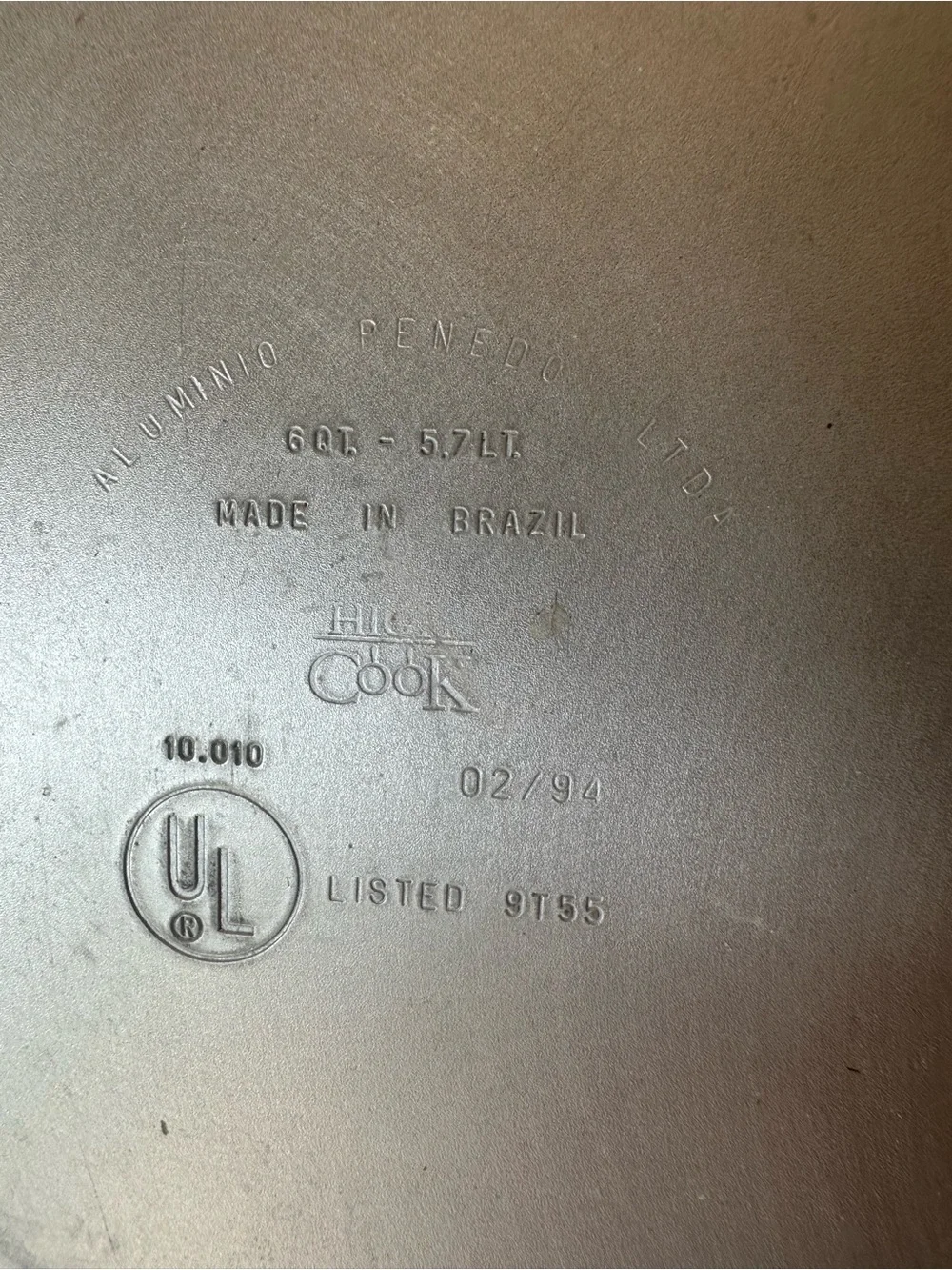 Vintage Aluminum High Cook Pressure Cooker Made In Brazil